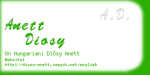 anett diosy business card